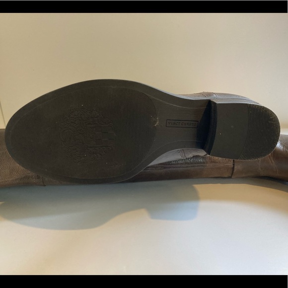 Vince Camuto “Bendra” Brown Distressed Over the Knee Leather Boot - Picture 9 of 12